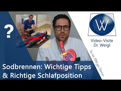 Wichtige Tipps &amp; Richtige Schlafposition bei Sodbrennen, Reflux &amp; Druck im Oberbauch wg. Magensäure