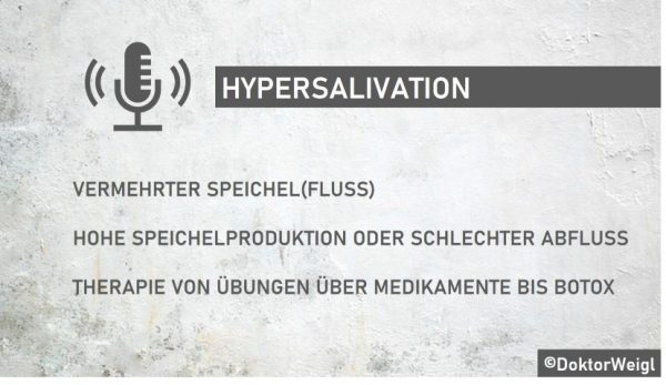 Doktor Weigl erklärt Hypersalivation: Zu viel Spucke bzw. Speichel