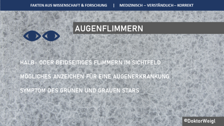 Augenflimmern: Harmlos oder gefährliche Ursache?