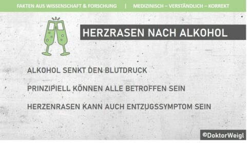 Herzrasen bei Alkoholkonsum - Typisch nur nach Alkoholexzess?